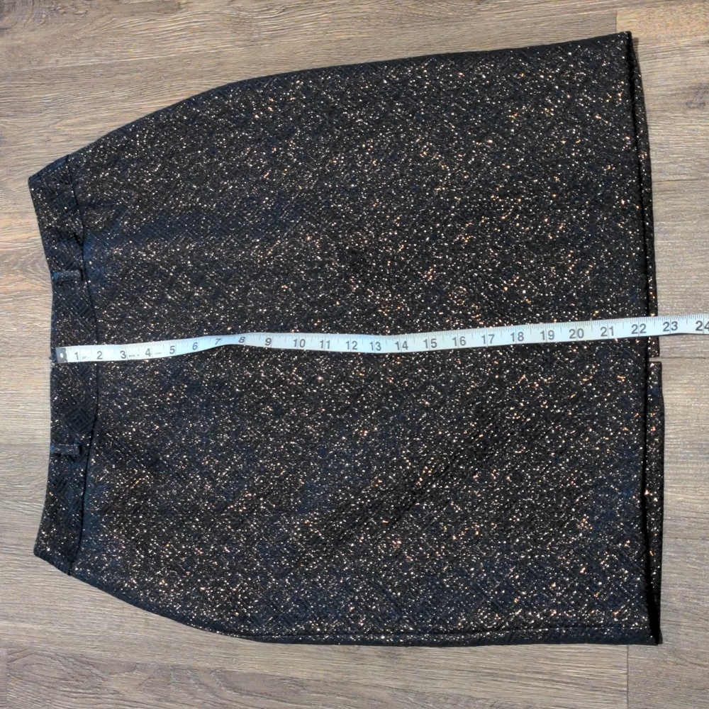 Worthington Women's Knee Length Pencil Shimmer Black Skirt - Size 10 - Picture 8 of 9